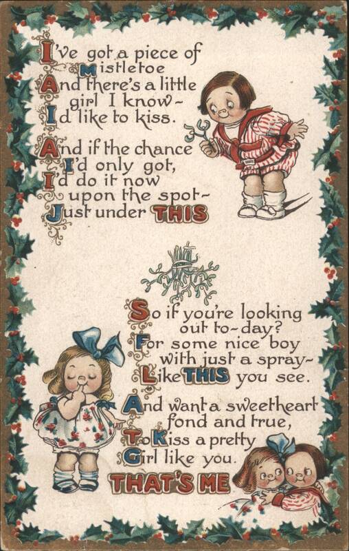 Christmas Mistletoe Acrostic Poem with Children