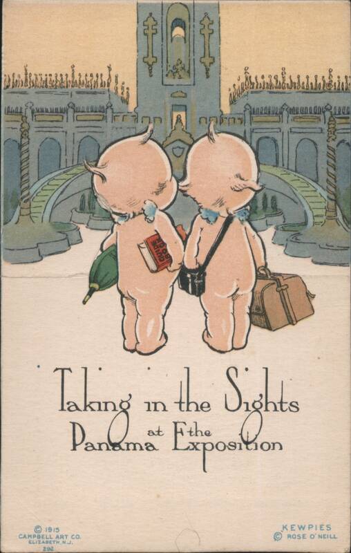 Kewpies Taking in the Sights at the Panama Exposition