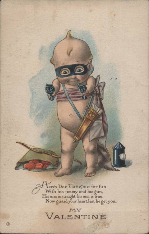 Dan 'Cutie' Cupid with Revolvers & Quiver, Comic Valentine