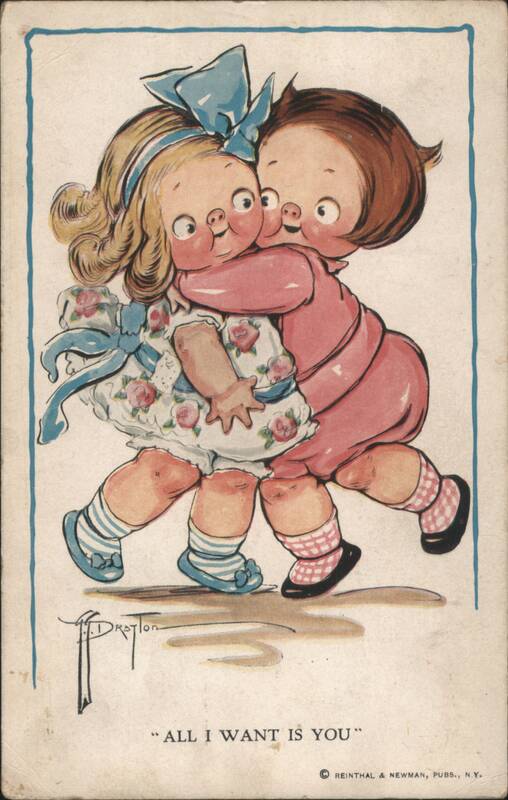 Cartoon Children Hugging, 'All I Want Is You' PRESTON