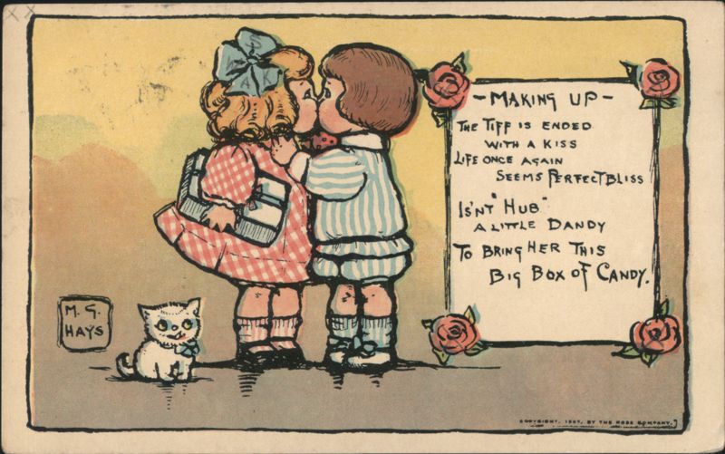 Making Up with Kissing Children and Cat M.G. Hays