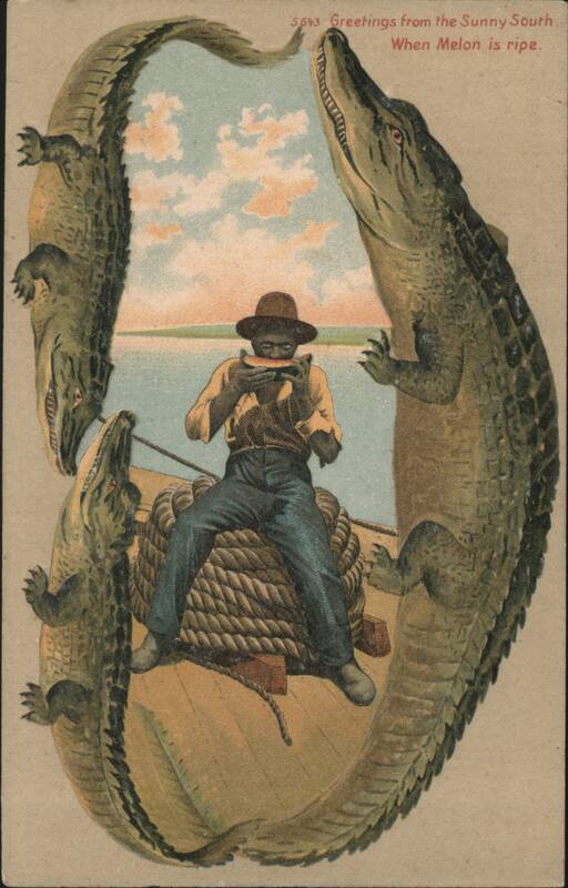 Alligator Border S643 Greetings from the Sunny South, When Melon is ripe