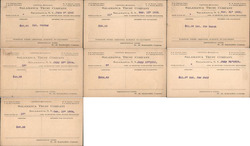 Lot of 7: Salamanca Trust Company Interest Statements, 1905 Postcard