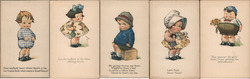 Set of 5: Twelvetrees Fat Kids Series Postcard