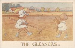 Children Gleaning Hay in a Field, The Gleaners Postcard