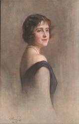 Queen Elizabeth Portrait by Philip de Laszlo Postcard