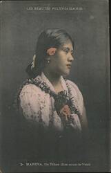 Polynesian Beauty Mareva from Tahaa Island Postcard
