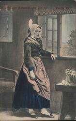 Danish National Costumes No. 44, Girl from Ærø, Denmark Postcard