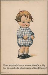 Child Asks for Ice Cream Soda, Comic No. 69 Postcard