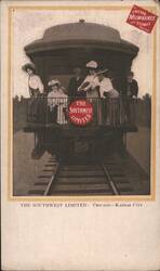 The Southwest Limited Train Observation Car, Chicago, Milwaukee & St. Paul Railway Postcard