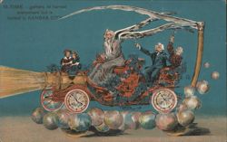 Priests of Pallas Parade 1908, Float 15: Time Gathers Harvest, Kansas City Postcard