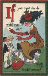 If you can't decide which you want - whats the difference? Postcard