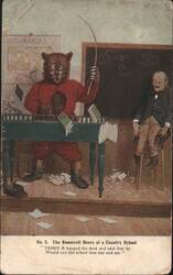 The Roosevelt Bears at a Country School - Teddy-B Runs the Class Postcard