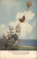 The Roosevelt Bears Leaving the Balloon Postcard