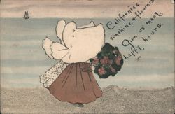 California's Sunshine & Flowers Give Us Many Happy Hours Postcard