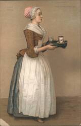 Liotard's Chokoladenmädchen Woman Serving Hot Chocolate Postcard