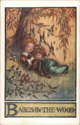 Babes in the Wood, Two Children Sleeping Under a Tree Postcard