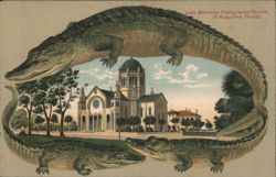 Alligator Border Memorial Presbyterian Church, St. Augustine, Florida Postcard