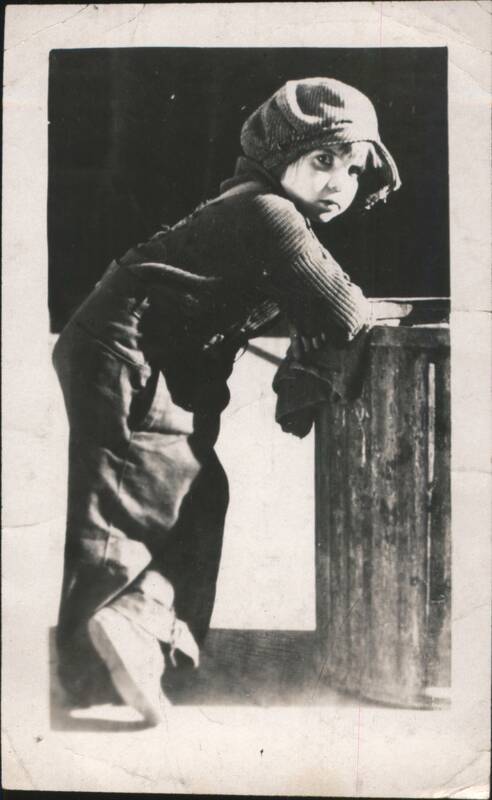 Jackie Coogan Leaning on Barrel, Owl Drug Co. Kodak Work