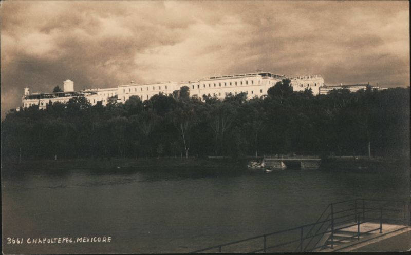 Chapultepec Castle on Hill above Lake