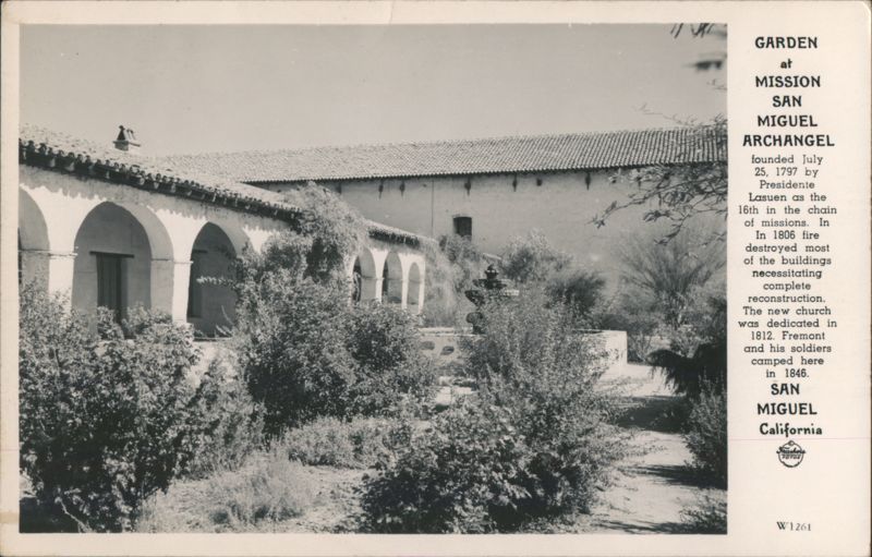 Garden at Mission San Miguel Archangel California