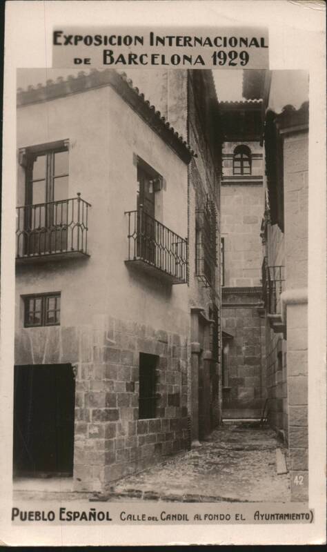Pueblo Español, Calle del Candil, Barcelona 1929