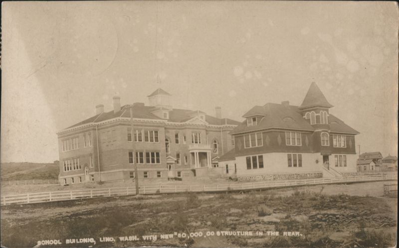 School Building, Lind, Washington with New $60,000 Structure