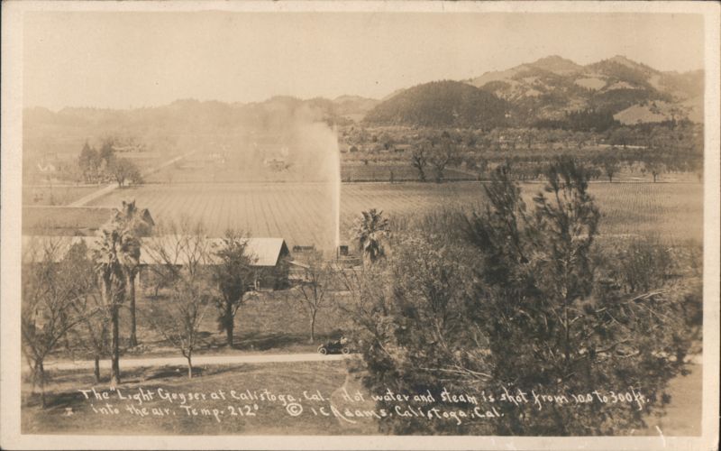 Light Geyser, Calistoga, CA - Hot water and steam 100-300ft California