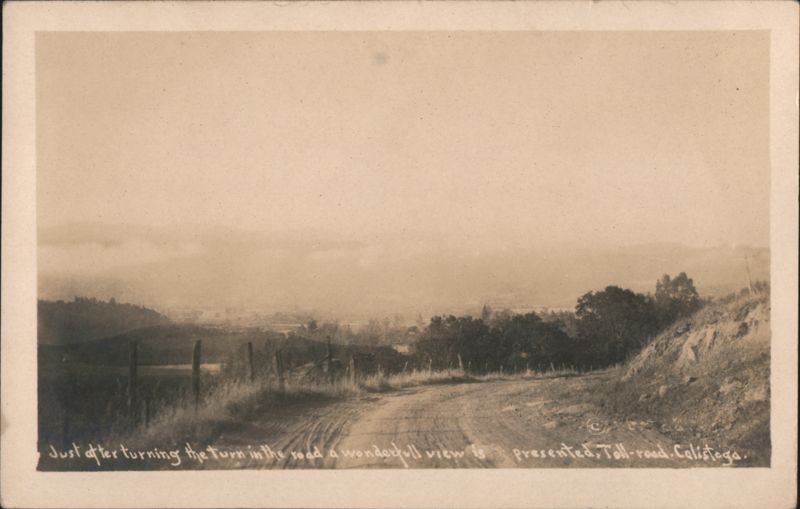 Toll-road Calistoga Winding Road Valley View California