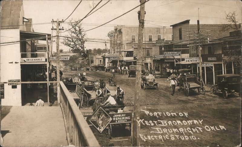 West Broadway Street Scene, Drumright, OK Oklahoma