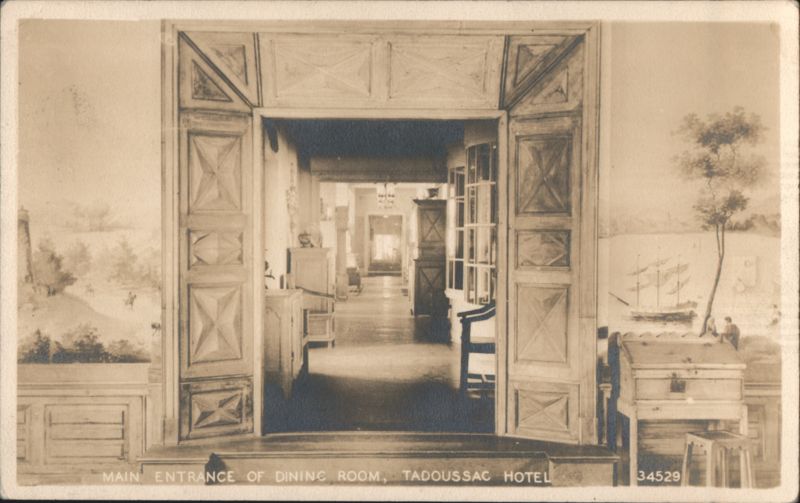 Main Entrance of Dining Room, Tadoussac Hotel