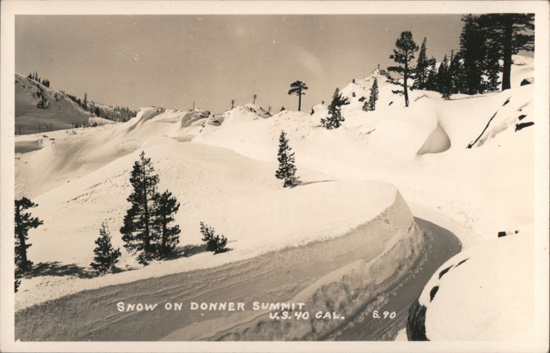 Snow on Donner Summit, US 40 California