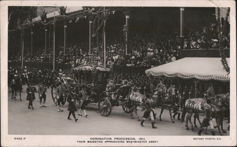 Coronation Procession, 1911, Their Majesties Approaching Westminster Abbey