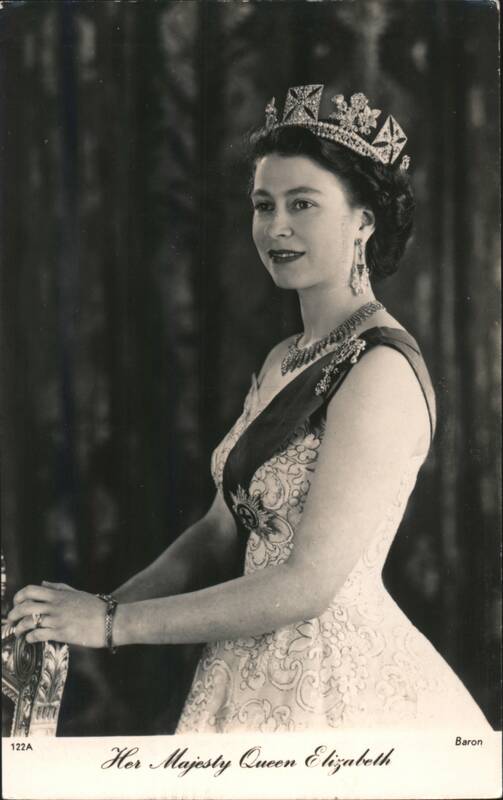Her Majesty Queen Elizabeth II Portrait, Crown & Jewels