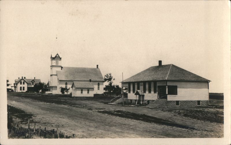 School and Reformed Church, Heil, ND