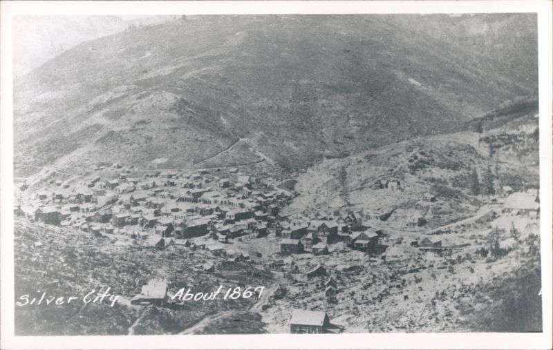 Silver City Mining Town Valley View, About 1867 (Repro) Idaho