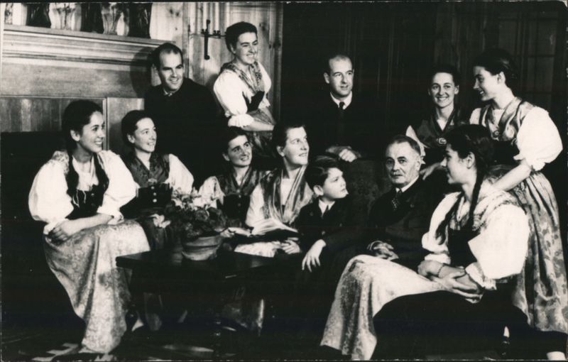 Trapp Family Singers in their Stowe, VT home, 1946