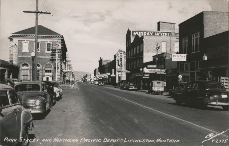 Park Street and Northern Pacific Depot Livingston Montana