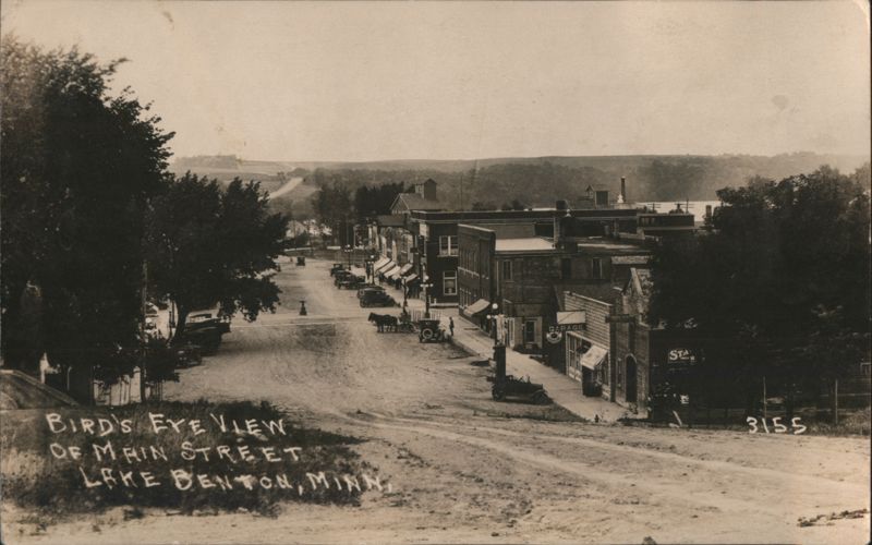 Bird's Eye View of Main Street, Lake Benton Minnesota