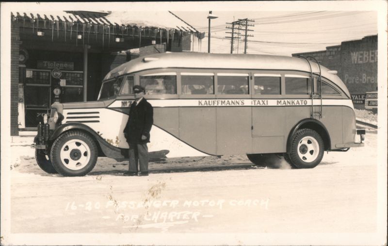 Kauffmann's Taxi 16-20 Passenger Motor Coach, Mankato