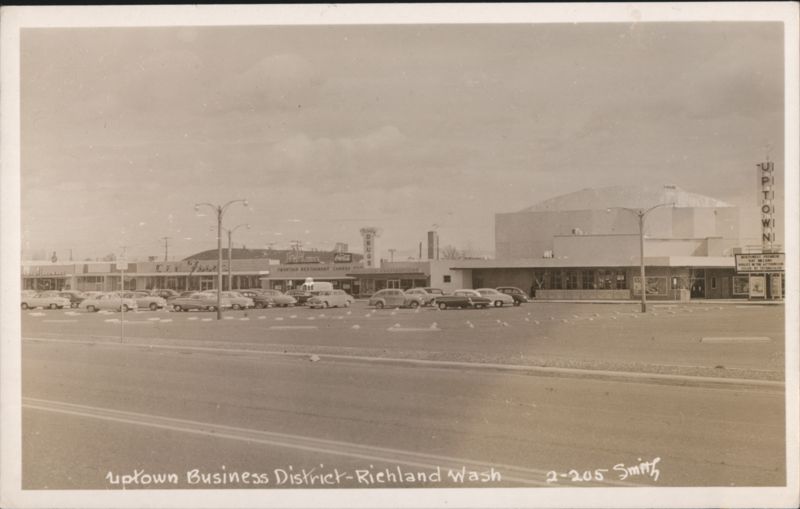 1952 Uptown Business District, Movie Theater Richland Washington