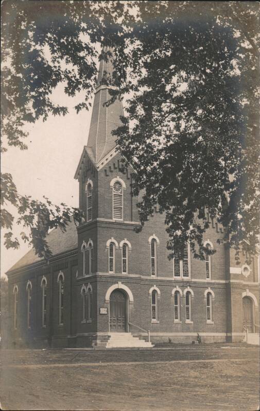 Methodist Episcopal Church with Steeple, Pittsfield, IL Illinois
