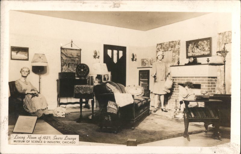 1927 Sears Lounge Living Room, Museum of Science & Industry, Chicago Illinois