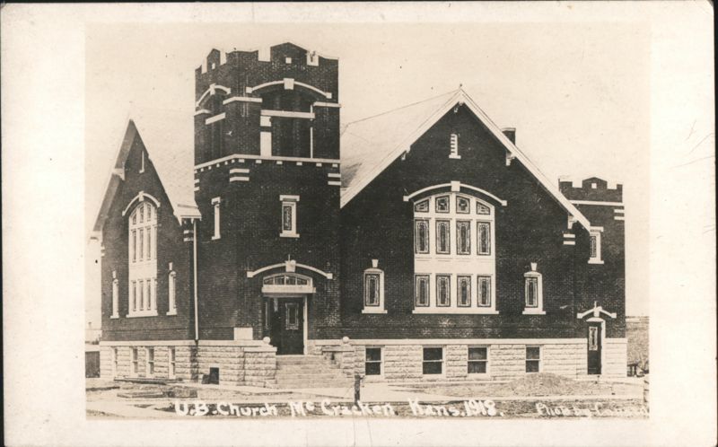 U.B. Church, McCracken, KS, 1918 Kansas