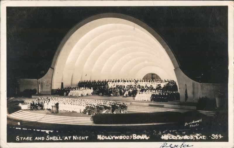 Hollywood Bowl Stage and Shell at Night California