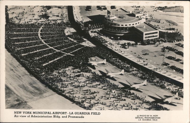 LaGuardia Field Air View, Administration Bldg. & Promenade New York