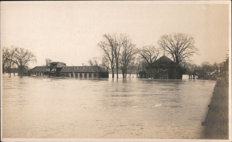 The Great Flood - Submerged Buildings and Trees Rochester New York