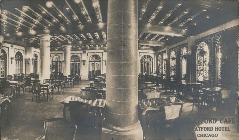Stratford Cafe Interior, Stratford Hotel, Chicago