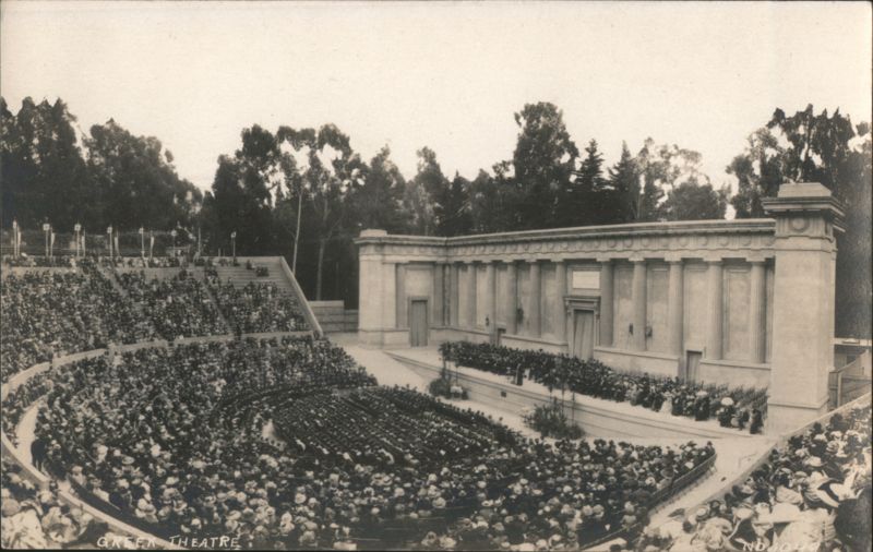 Greek Theatre Open Air Amphitheater with Large Crowd