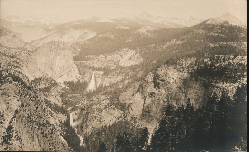 Yosemite Valley Panoramic View, Waterfalls California